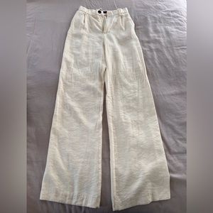 Zara Linen Pants - Cream